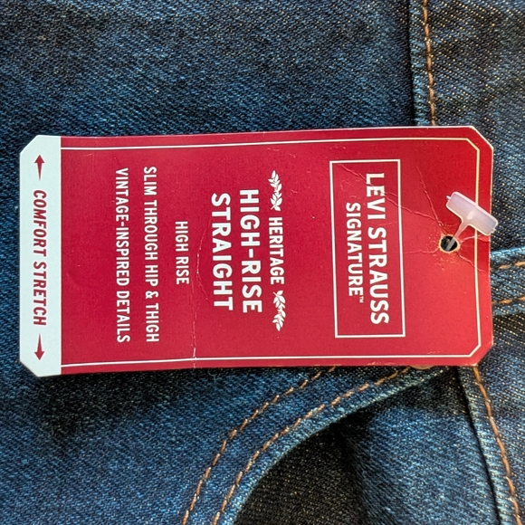 NWT LEVI'S HERITAGE HIGH RISE STRAIGHT,18 - Picture 4 of 8